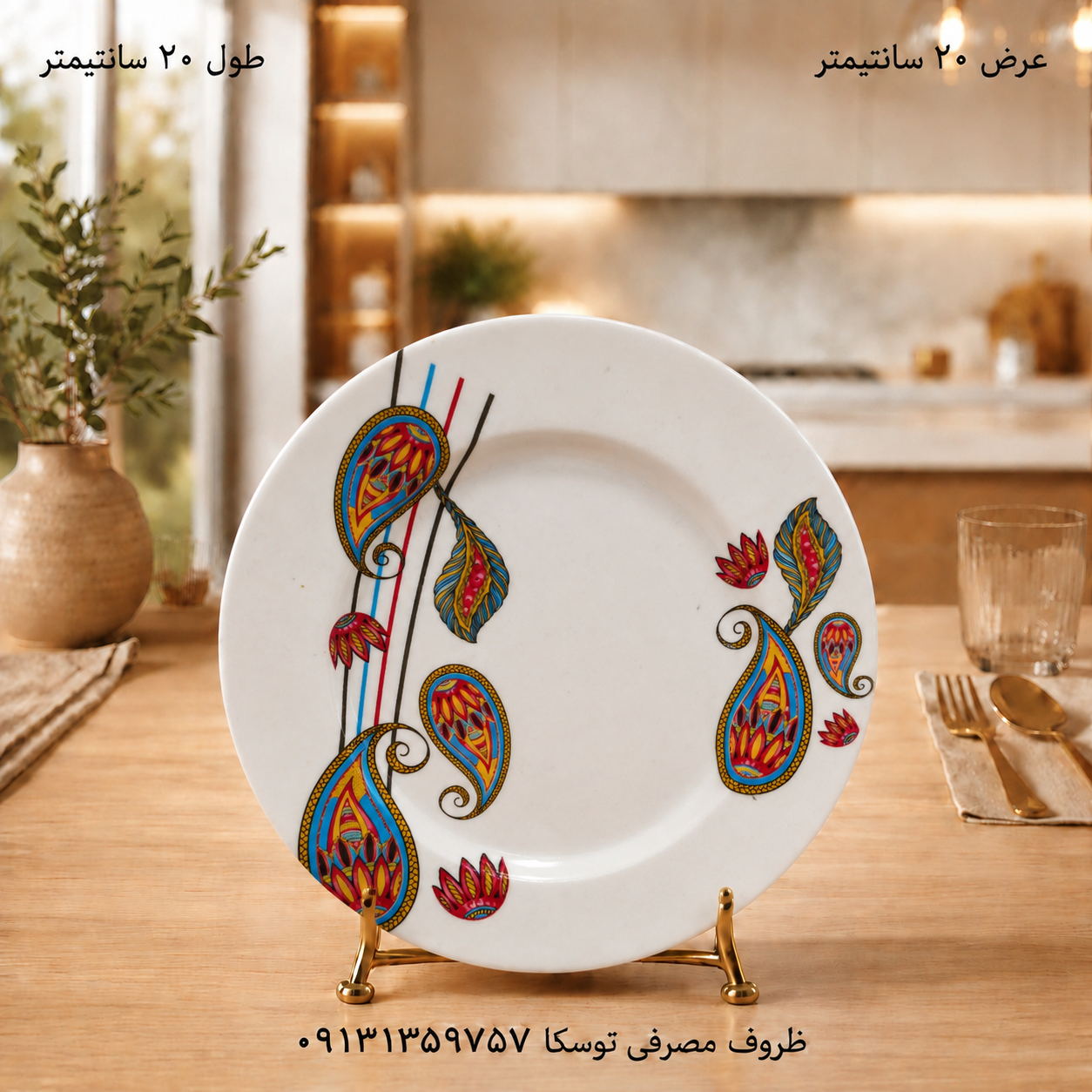 بشقاب میوه خوری پیشدستی ملامین کد 413 گل ترمه 6 عددی