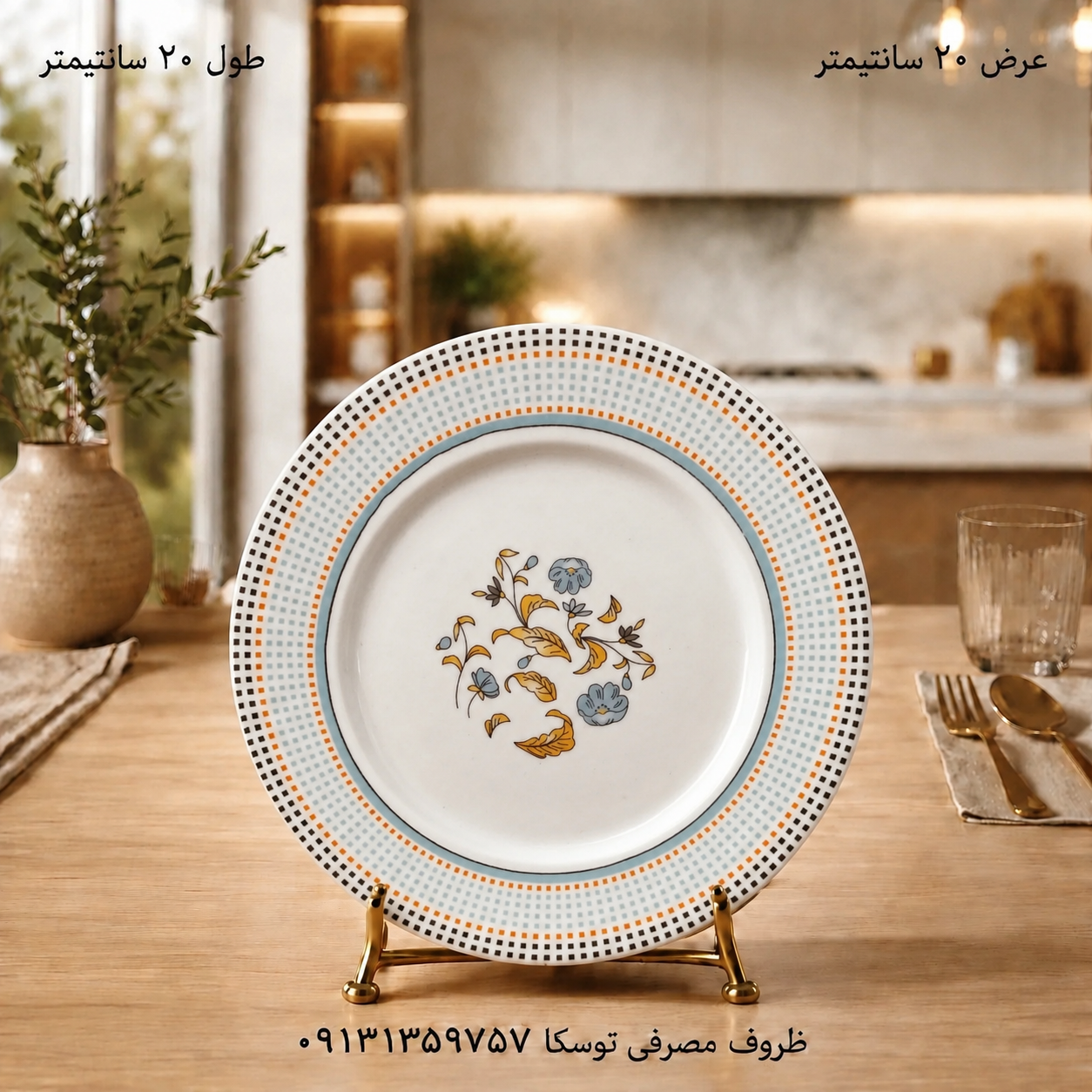 بشقاب میوه خوری پیشدستی ملامین کد 413 گل نقطه چین 6 عددی