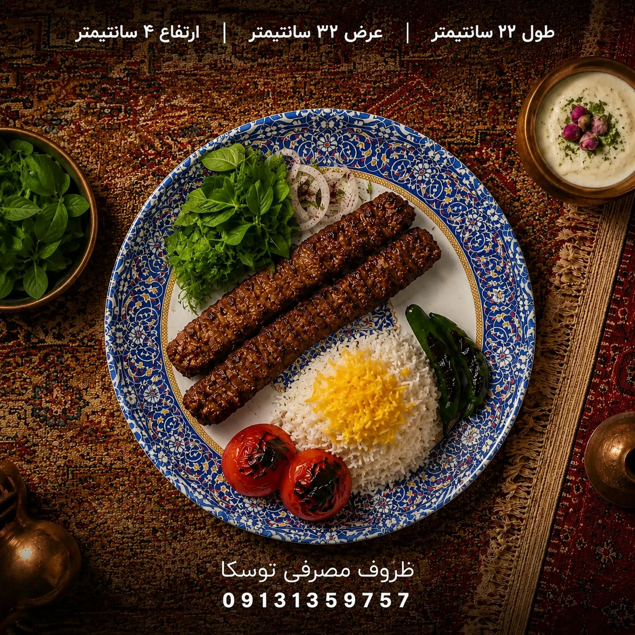 سینی دیس گرد ملامین کد 05 گل ابی افشان 1 عددی