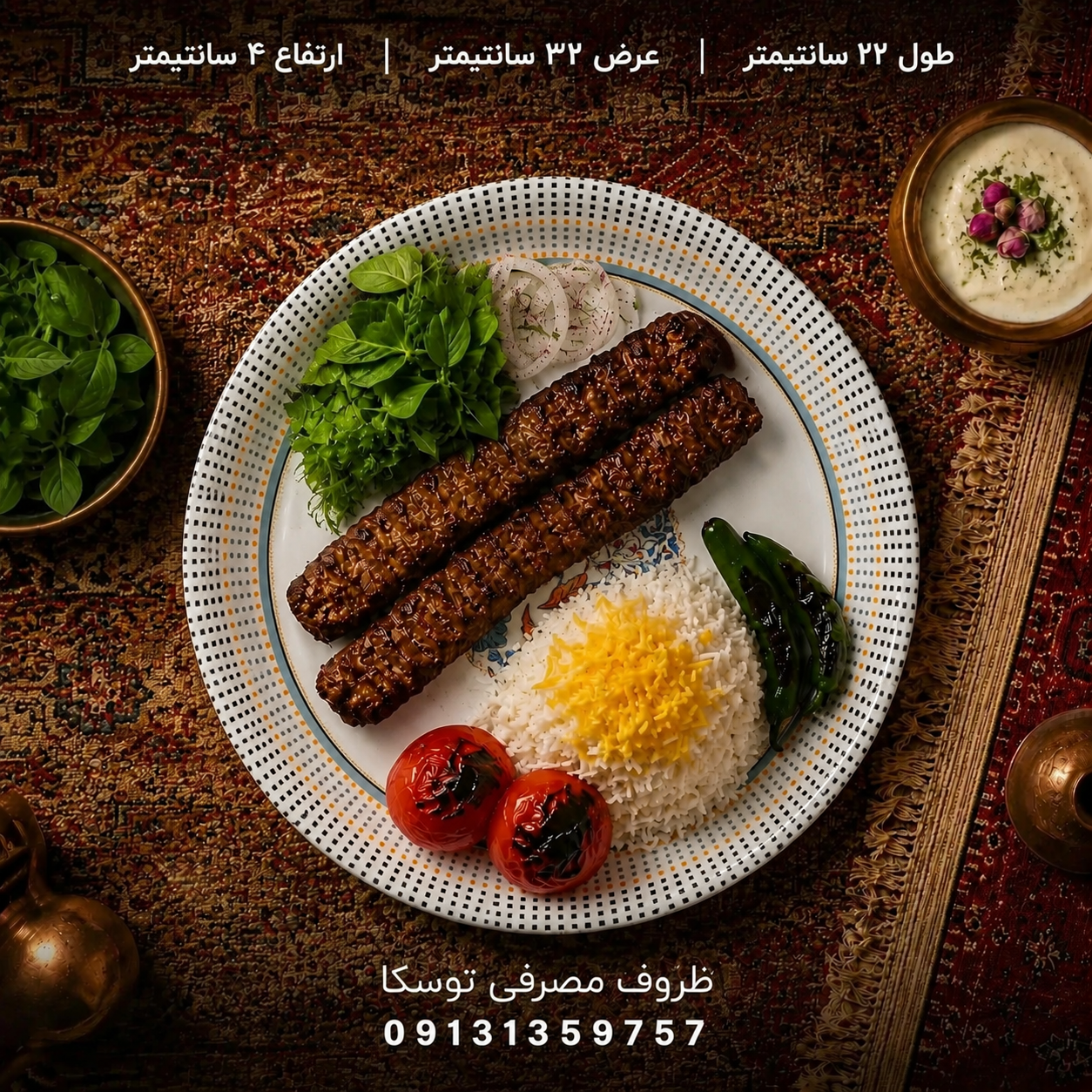 سینی دیس گرد ملامین کد 05 گل نقطه چین 1 عددی