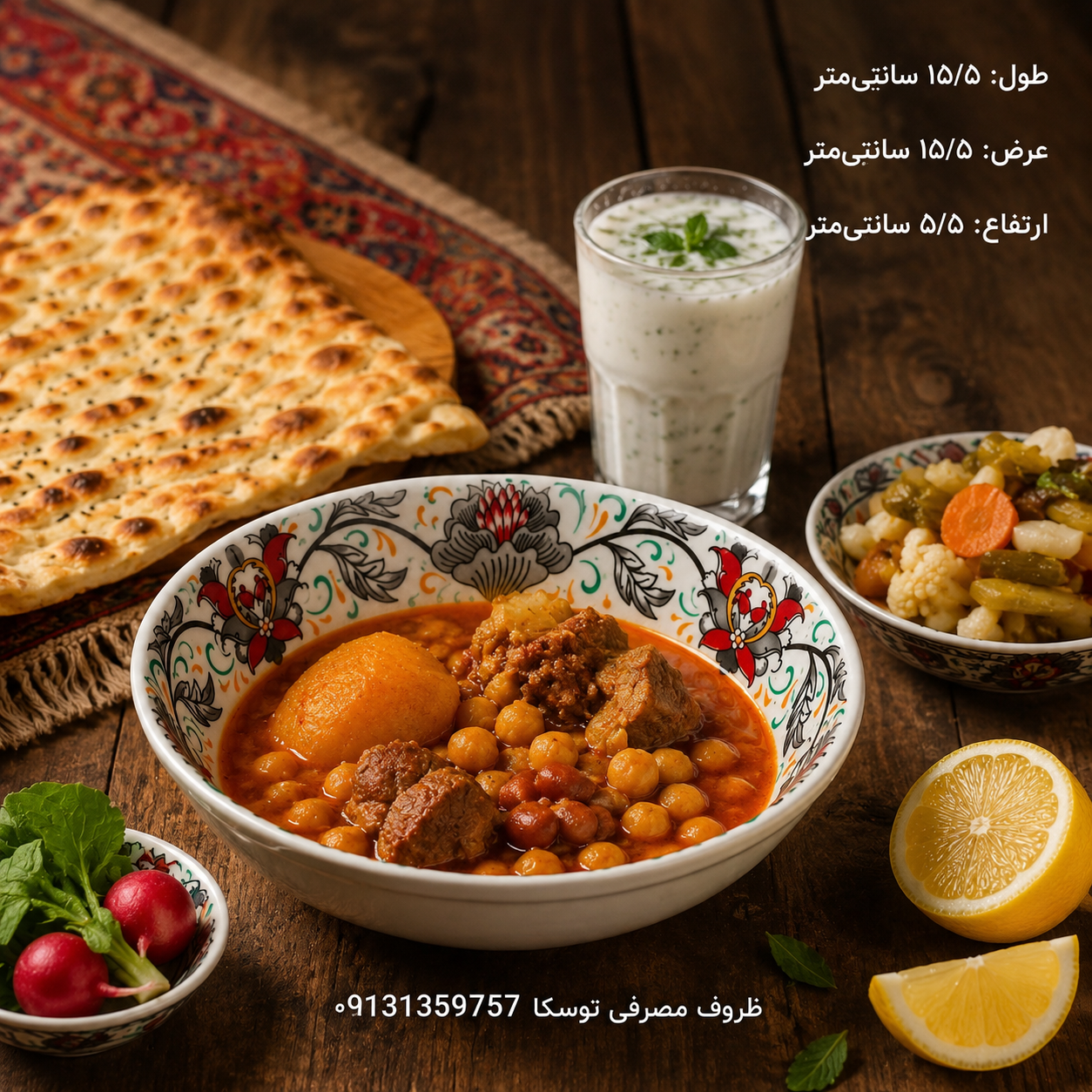 کاسه ابگوشت متوسط ملامین کد 600 گل لیندا 6 عددی