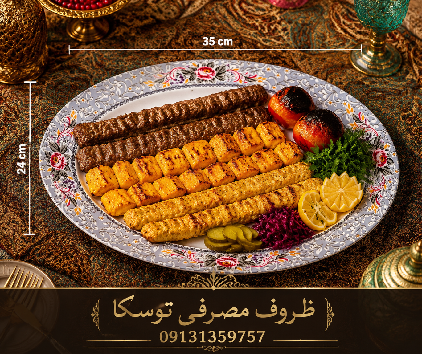 دیس بیضی متوسط ملامین کد 431 گل بیتا 1 عددی