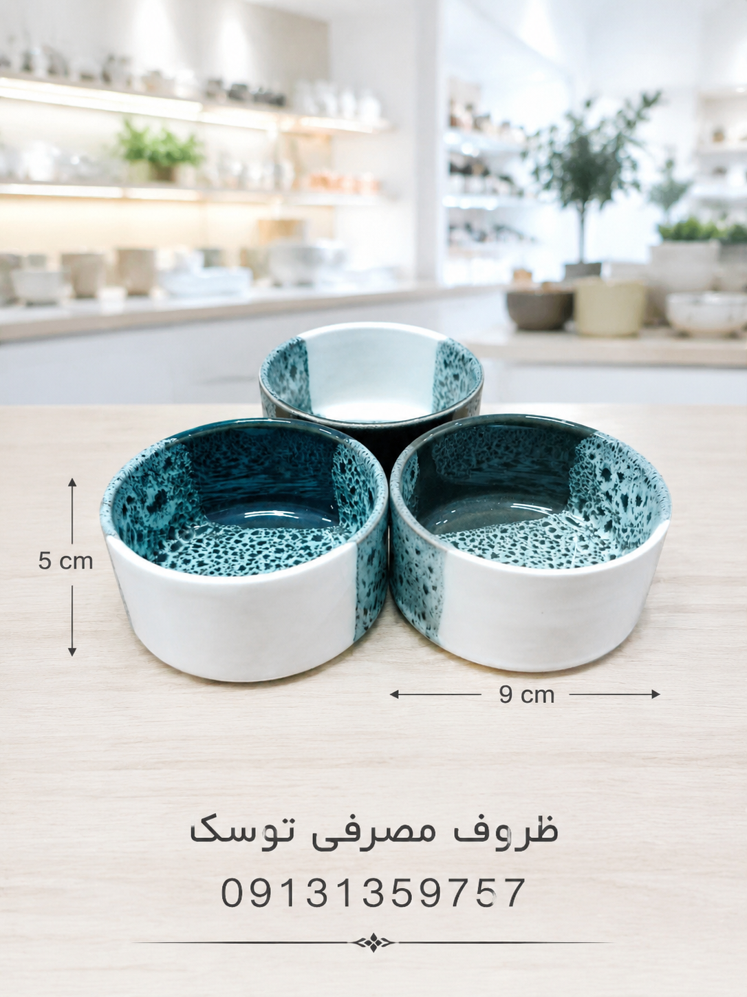 کاسه وانسل سرامیکی طرح نفوذی سایز M مینیمال هیدروگرافی 3 عددی
