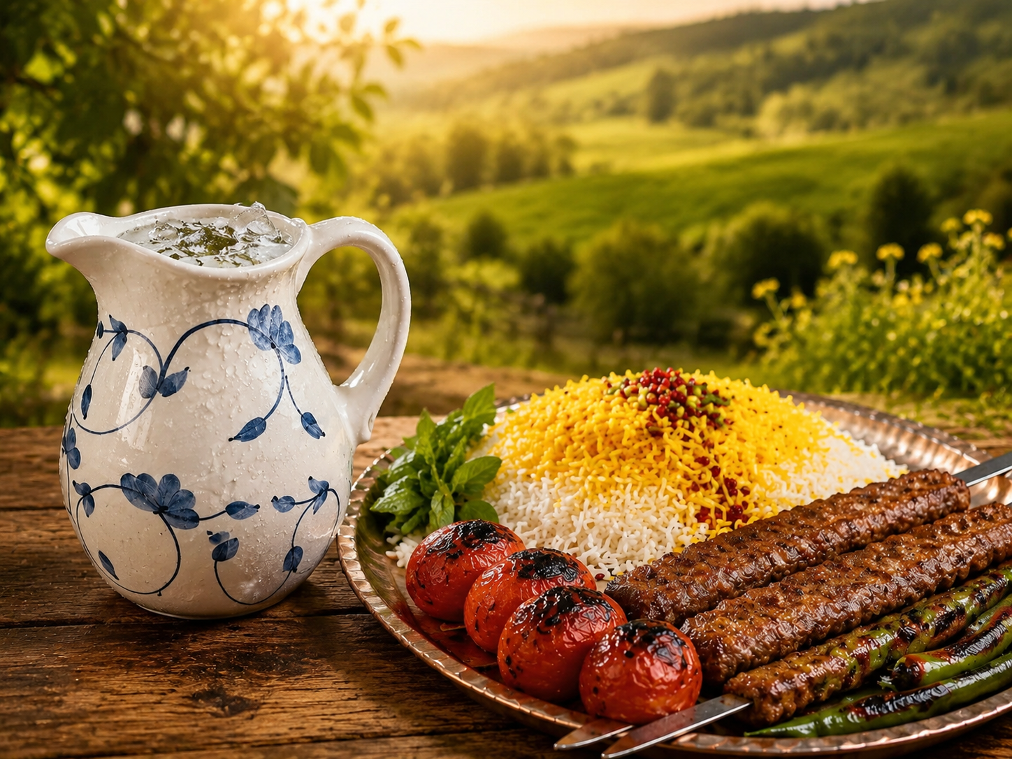 پارچ دسته دار ساده سرامیکی طرح گل مشکی پنبه ای